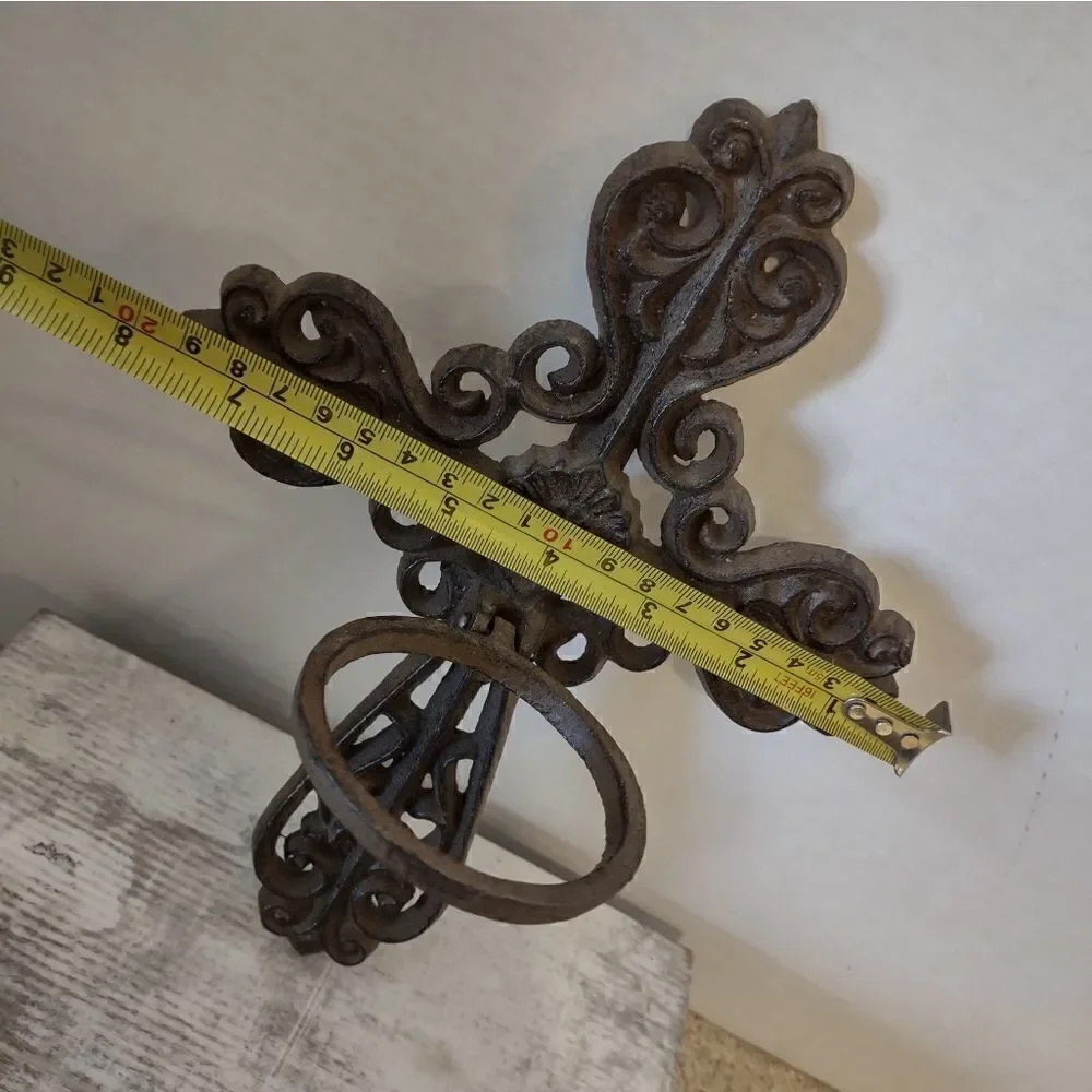 👍 Set of two different cross wall hanging candle holders.  Metal & Iron. C6